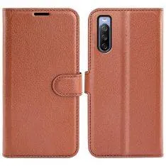 Sony Xperia 10 IV - Læder cover / pung - Brun