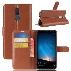 Huawei Mate 10 Lite - læder cover / pung - Brun