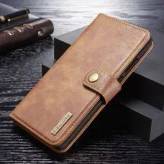 Huawei P30 Pro - DG MING 2-i-1 Ægte læder cover / pung - Aftagelig - Brun