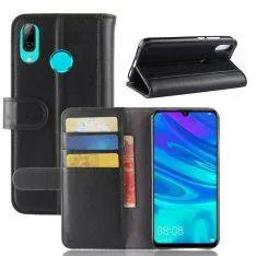 Huawei P30 Lite - Ægte læder cover / pung - Sort