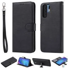 Huawei P30 Pro - Læder cover / pung 2-i-1 design - Aftagelig - Sort