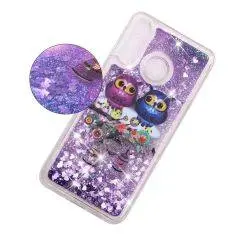 Huawei P30 Lite / P30 Lite New Edition - Design Glitter gummi cover - Søde ugler