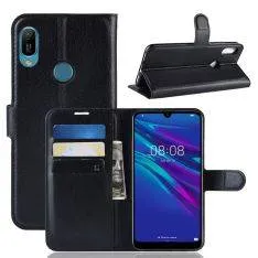 Huawei Y6 (2019) / Y6s (2019) - Læder cover / pung - Sort