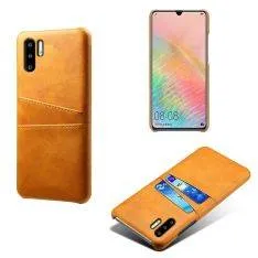 Huawei P30 Pro - Læder Hardcover m/kortslots - Orange