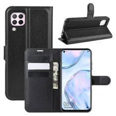 Huawei P40 Lite - Læder cover / pung - Sort