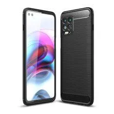 Motorola G100 - Gummi cover - Børstet Design - Sort