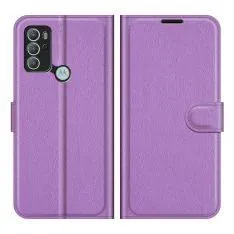 Motorola G60s - Læder cover / pung - Lilla