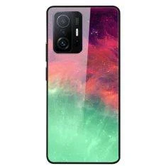 Xiaomi 11T/11T Pro - Hybrid cover m/ bagside af Hærdet glas - Nebula