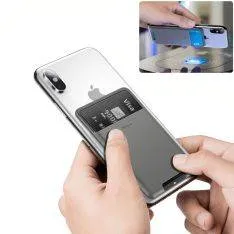 BASEUS - Kortholder til bagsiden af iPhone/Smartphone - Mørkegrå