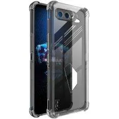 Asus ROG Phone 5 / 5s - IMAK gummi cover inkl skærmbeskytter - Transparent/Sort