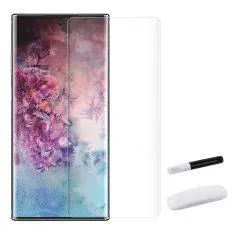 Samsung Galaxy Note 10 Plus - Hærdet beskyttelsesglas UV "Flue glue" m/komplet dækning