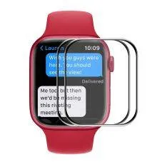 Apple Watch 7 / 41mm - ENKAY curved ultraklar hærdet skærmbeskyttelse med  komplet dækning - 2 stk.