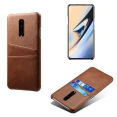 OnePlus 7 Pro - Læder Hard cover m/kortslots - Brun