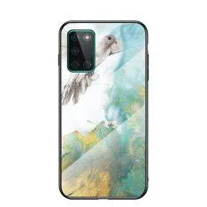 OnePlus 8T - Hybrid cover med Bagside af Hærdet Glas - Marmor Design - Flyvende due