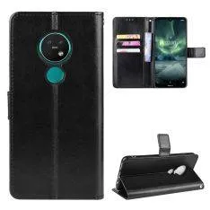 Nokia 6.2 / 7.2 - Læder cover / pung - Sort