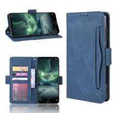 Nokia 7.2/6.2 - Læder cover / pung med smart kortholder - Blå