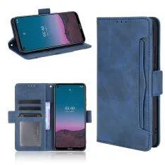 Nokia 5.4 - Læder cover / pung - Udvendig aftagelig kortholder - Blå