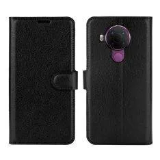 Nokia 5.4 - Læder cover / pung - Sort
