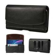 iPhone/smartphone universal bælte cover/taske 15.5x8 cm - Sort
