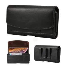 iPhone/smartphone universal bælte cover/taske 16x8.3 cm - Sort
