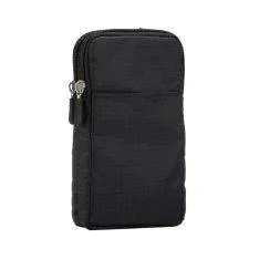 Universal Taske / Etui med Skulderrem & Kan monteres på bælte - Str. 18*10cm. - til iPhone / smartphone - Sort