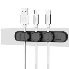 BASEUS Magnetisk Kabel klips / Holder – Sort