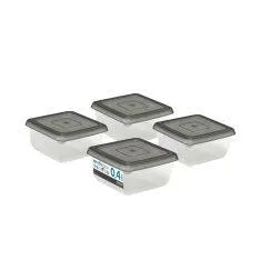 ArticBox - Madopbevaringsboks 0,4 L / 11,5 x 11,5 x 7 cm - Sæt med 4 stk.