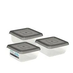 ArticBox - Madopbevaringsboks 0,75 L / 14 x 14 x 7,5 cm - Sæt med 3 stk.