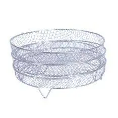 Rack i rustfrit stål med 3 hylder Ø20,5×9,8 - Til Airfryer
