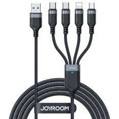 Joyroom - 4-i-1 Design - Lightning / USB-C / mikroUSB oplader kabel 1.2 m