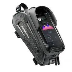 Rockbros  cykeltaske med smartphone holder til stel - Sort