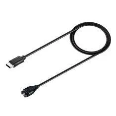Magnetisk USB-C opladerkabel til Garmin smartwatch - 1m - Sort