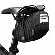 Rockbros cykelsadeltaske 0.75L - Med reflekser - Sort