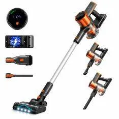 Swiss Haus 3-i-1 Trådløs poseløs Støvsuger 2200mAh / 150W / LED display - Sort/Orange