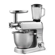 Royalty Line 3-i-1 Køkkenmaskine 2100W / 7.5L Hakker/Blender/Røre - Sølv