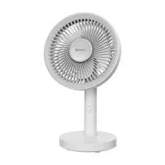 Platinet USB genopladelig bordventilator 1800mAh / 3 hastigheder - Hvid/grå