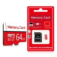 64GB MicroSD TF Hukommelseskort Class 10 - inkl. SD kort Adapter