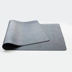 Dobbeltsidet musemåtte i læder 100 x 50 cm - Sort