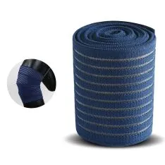 Elastisk Knæbind - Justerbar Støtte - 150 cm - Blå