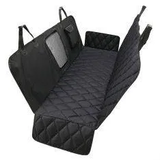 Hundetæppe / cover til bilsæde 137x147 cm - med ventilationsvindue - Sort