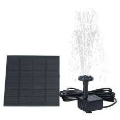 MEIERDE springvand med solcellepanel med 6 forskellige dyser