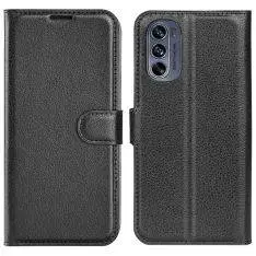 Motorola Moto G62 5G - Læder cover / pung - Sort