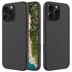 iPhone 16 Pro Max- Azmaro Tyndt Silikone cover - Sort