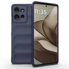 Motorola Edge 50 5G - Wave gummi cover - Mørkeblå