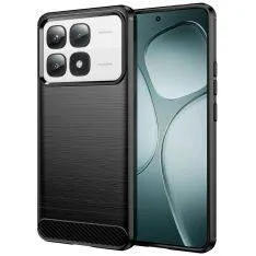 Xiaomi 14T Pro - Gummi cover - Børstet design - Sort