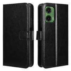 Motorola Moto G35 5G - Læder cover / pung - Sort