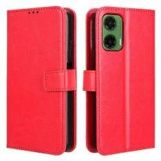 Motorola Moto G35 5G - Læder cover / pung - Rød