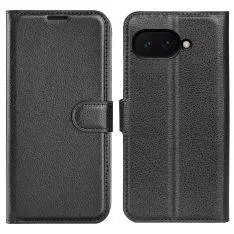 Google Pixel 9a - Læder cover / pung - Sort