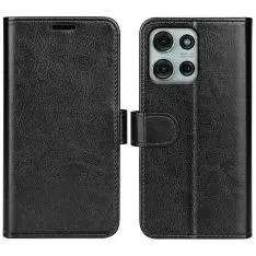 Motorola G75 5G - Læder cover / pung - Sort