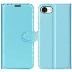 iPhone 17e / 16e - Læder cover / pung - Blå